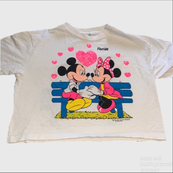 Disney Tops - 🔥HP🔥Vintage 80s Disney Crop Top